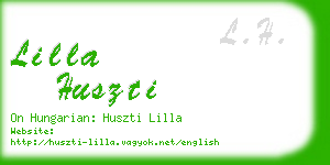 lilla huszti business card